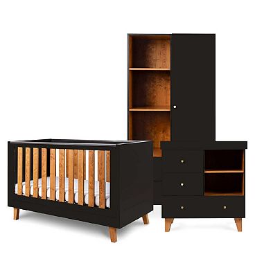 Tutti Bambini Como 3 Piece Room Set - Slate Grey / Rosewood