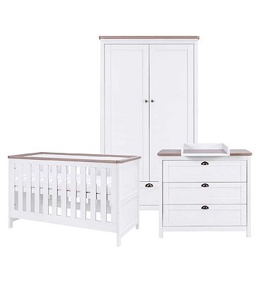 Tutti Bambini Verona 3 Piece Room Set - White/Oak