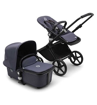 Bugaboo Fox Cub Complete Full Size All Terrain pushchair Black/Stormy Blue