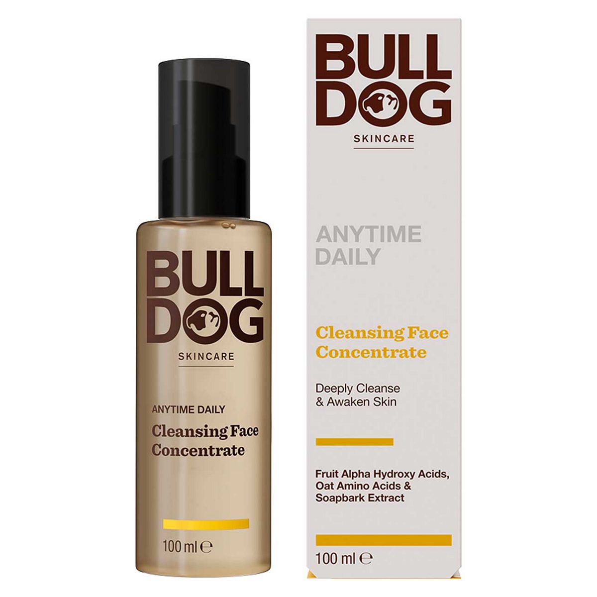 Bulldog Skincare Anytime Daily Cleansing Face Concentrate For Men, Men's Cleanser, 100ml