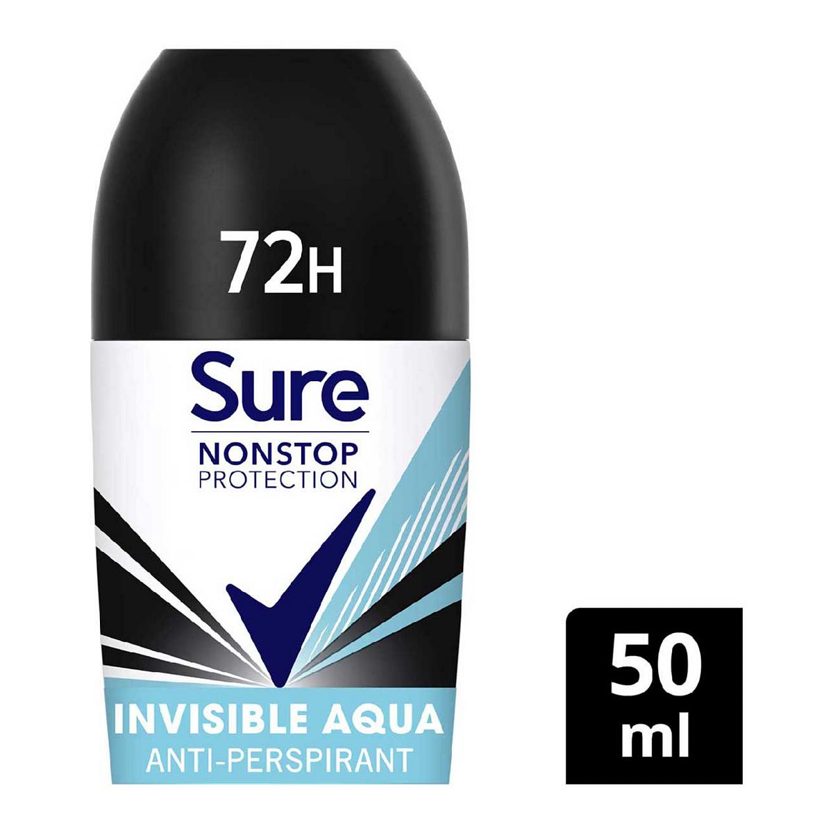 Sure Women's Nonstop Invisible Aqua Antiperspirant Deodorant Roll On 50Ml