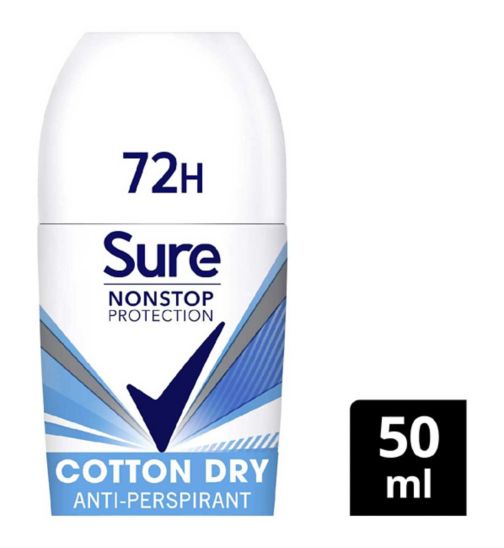 Sure Women Nonstop Cotton Dry Antiperspirant Deodorant Roll On 50ml