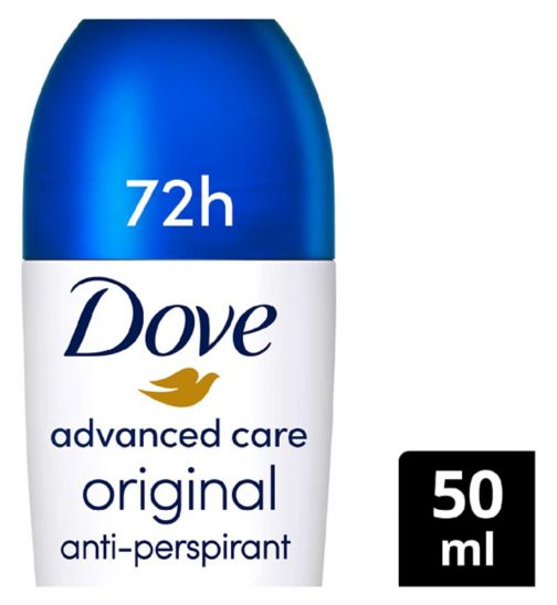 Dove Advanced Care Original with Triple Moisturising technology Anti-perspirant Deodorant roll-on for 48 hour protection 50ml