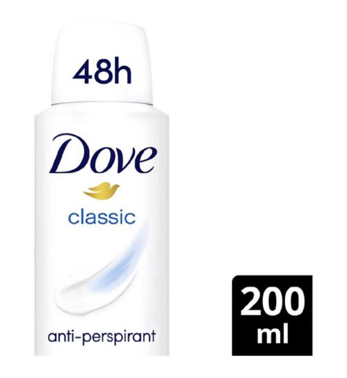 Dove Classic with ¼ moisturising cream Anti-perspirant Deodorant Spray for 48 hours of protection 200ml