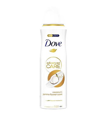 Dove Advanced Care Coconut & Jasmine Anti-Perspirant Deodorant Spray with plant based moisturiser fo