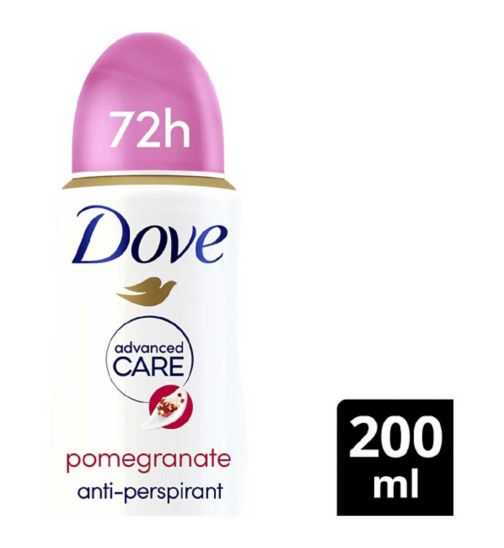 Dove Advanced Care Go Fresh Pomegranate & Lemon Verbena Anti-Perspirant Deodorant Spray Aerosol for 72 hours of protection 200ml