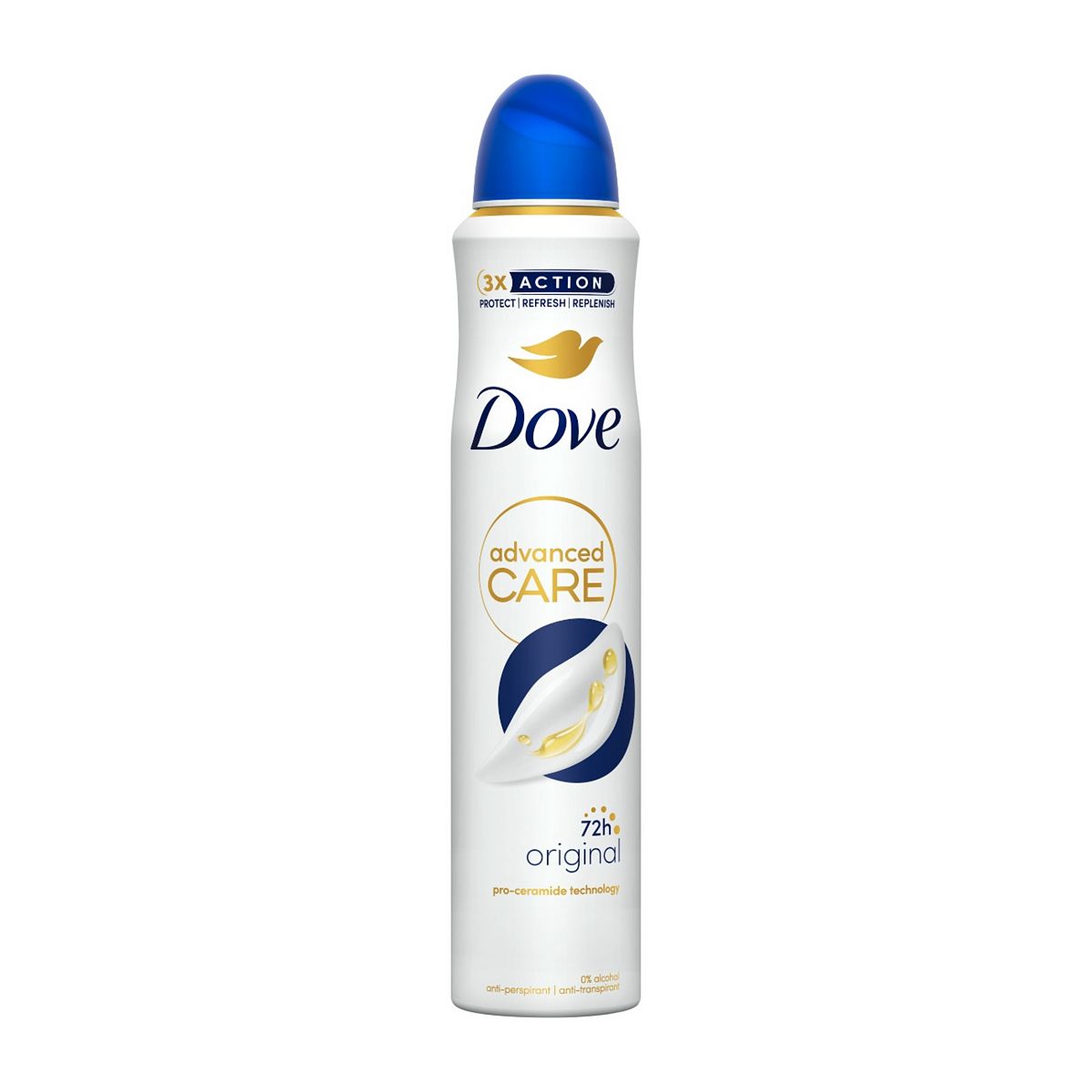 Dove Advanced Care Original Anti-Perspirant Deodorant Spray Aerosol200 Ml, 200Ml