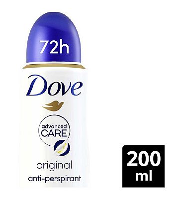 Dove Advanced Care Original 72hour protection Anti-Perspirant Deodorant Spray Aerosol with Triple Moisturising technology 200ml
