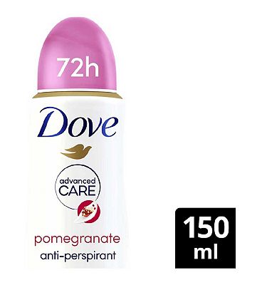 Dove Advanced Care Go Fresh Pomegranate & Lemon Verbena 72hour protection Anti-perspirant Deodorant Aerosol Spray 150ml
