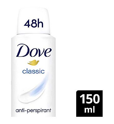 Dove Classic with  moisturising cream Anti-perspirant Deodorant Spray for 48 hours of protection 150ml