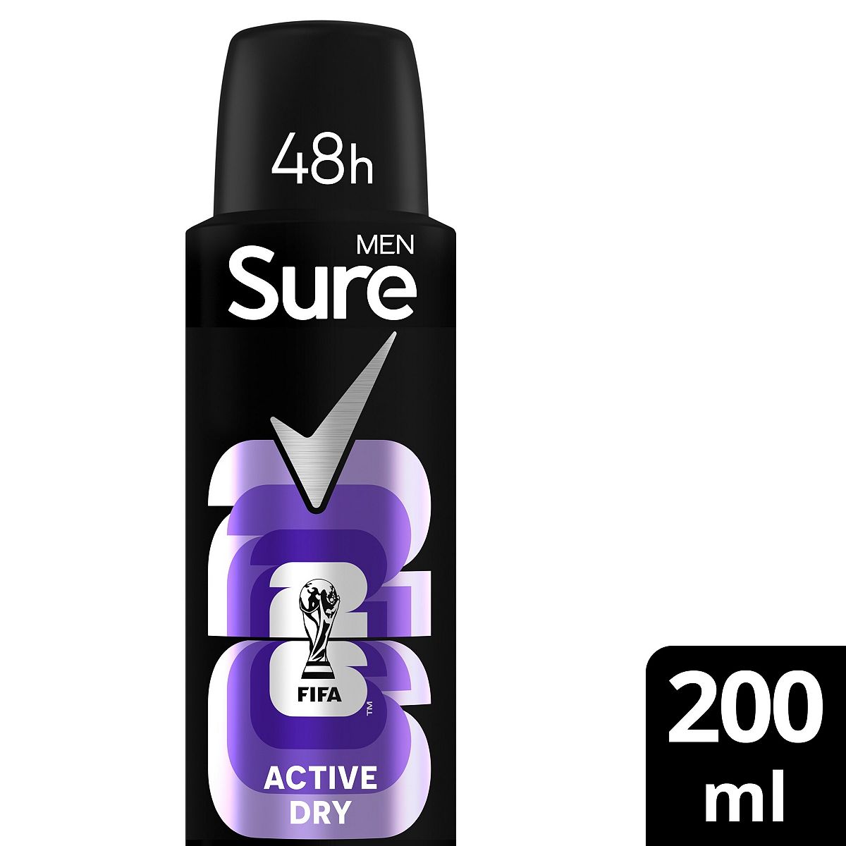 Sure Men Active Dry Anti-Perspirant Aerosol deodorant for men for 48HR 200ml x 6 - Image 6