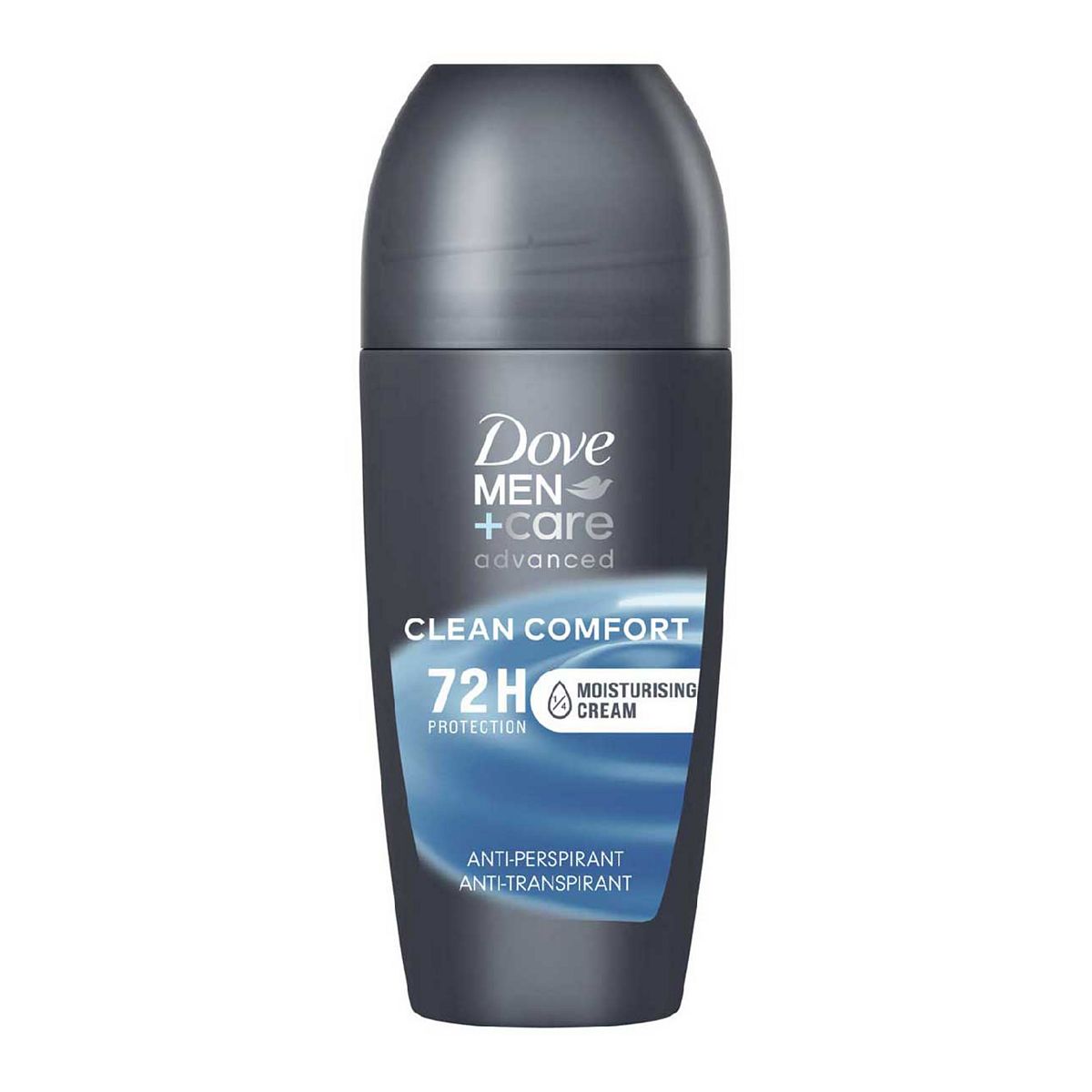 Dove Men+Care Advanced Clean Comfort Anti-Perspirant Deodorant Roll On With Triple Action Technology For 72Hour Protection 50ml