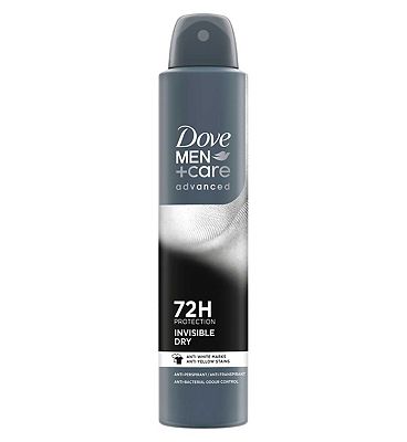 Dove Men+Care Advanced Invisible Dry 72hr Anti-Perspirant Deodorant Spray protection from sweat, odo