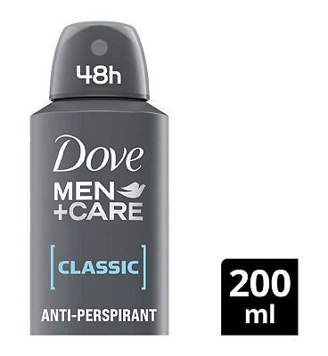 Dove Men+Care Classic Anti-Perspirant Deodorant Spray with 1/4 moisturising cream for 48hr sweat and