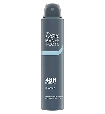 Dove Men+Care Classic Anti-Perspirant Deodorant Spray with 1/4 moisturising cream for 48hr sweat and