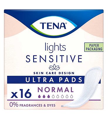 TENA Lights Sensitive Ultra Pads Normal 16 Pack