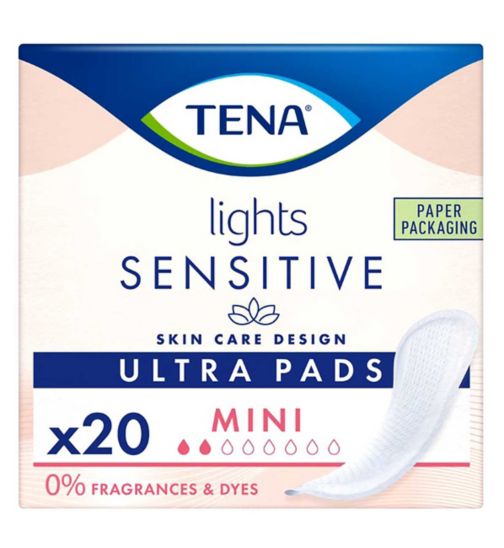 TENA Lights Sensitive Pads Ultra Mini 20 Pack