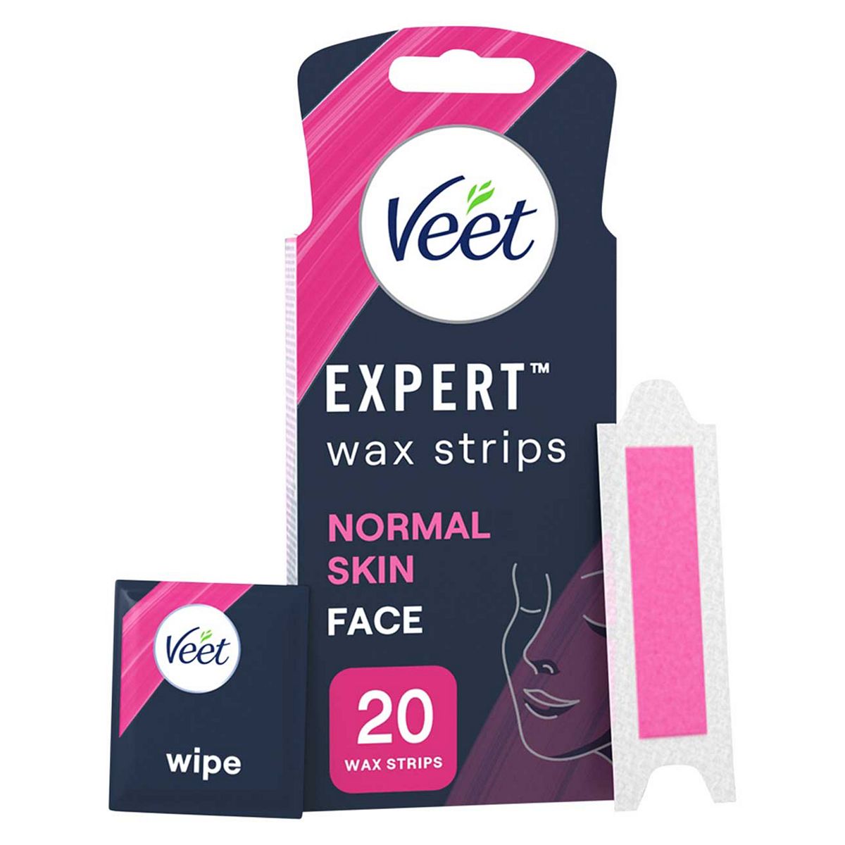 Veet Expert Cold Wax Strips Face Normal 20S