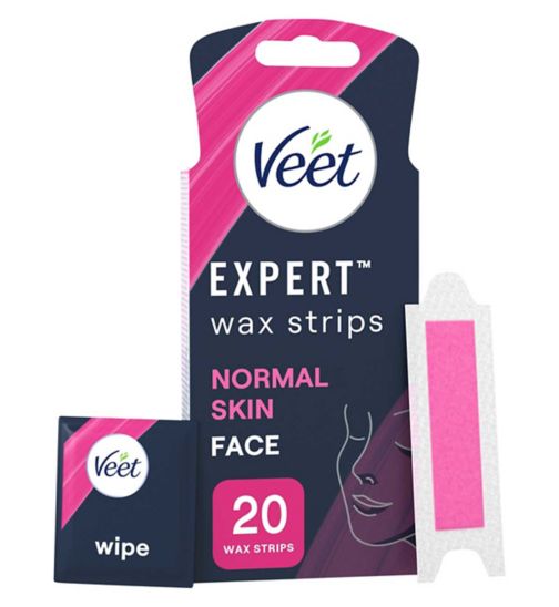 Veet Expert Cold Wax Strips Face Normal 20s