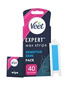 Veet Expert Cold Wax Strips Face Sensitive 40s