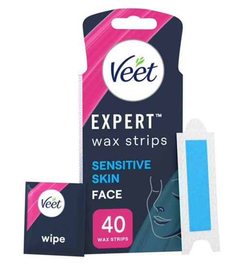 Veet Expert Cold Wax Strips Face Sensitive 40s
