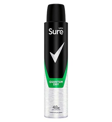 Sure Men Quantum Dry deodorant for men Anti-Perspirant Aerosol for 48-hour sweat and odour protectio