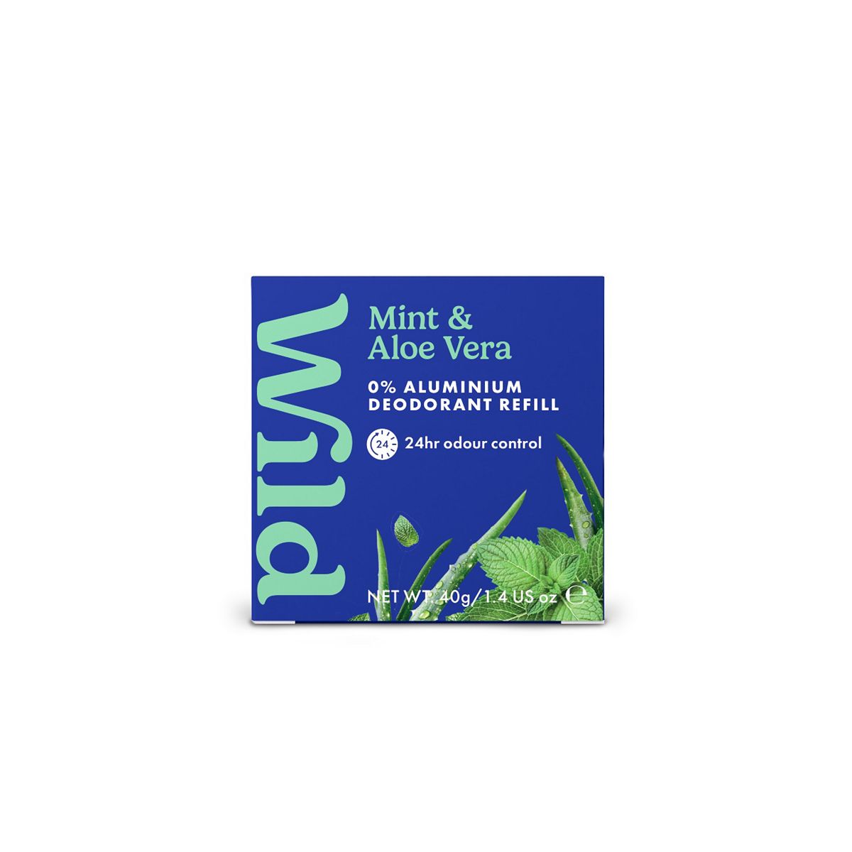 Wild Men's Mint & Aloe Vera Deodorant Refill 40G