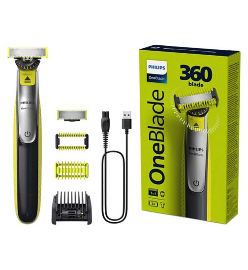 Philips OneBlade 360 for Face & Body with 5-in-1 Adjustable Comb, Body Comb  & Skin Guard - Boots