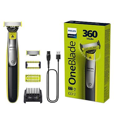 Philips OneBlade 360 for Face & Body with 5-in-1 Adjustable Comb, Body Comb & Skin Guard - Trim, Edg