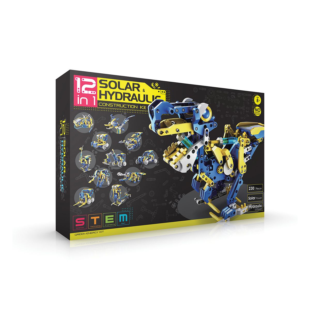 Construct Create 12 In 1 Solar Hydraulic Construction Kit