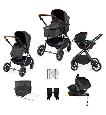 Ickle Bubba Cosmo all-in-one i-Size Travel System  Black/Grey/Tan/ Pack Size 1