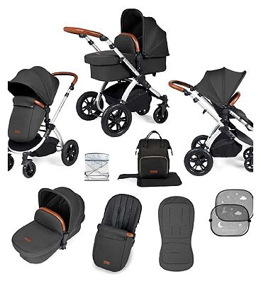 Ickle Bubba Stomp Luxe 2in1 Pushchair Silver/Charcoal Grey/Tan/ Pack Size 1