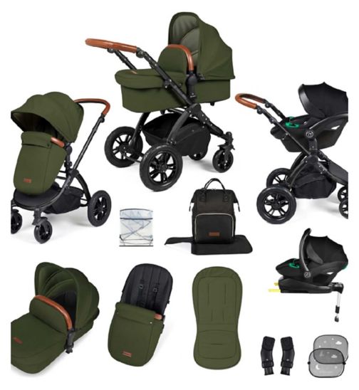 Ickle Bubba Stomp Luxe all-in-one Travel System Black/Woodland/Tan/ Pack Size 1