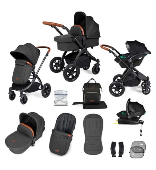 Ickle Bubba Stomp Luxe all-in-one Travel System Black/Grey/Tan/ Pack Size 1