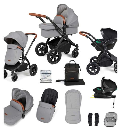 Ickle Bubba Stomp Luxe all-in-one Travel System  Black/Pearl Grey/Tan/ Pack Size 1