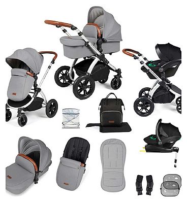 ickle bubba stomp luxe all-in-one travel system silver/pearl grey/tan/ pack size 1