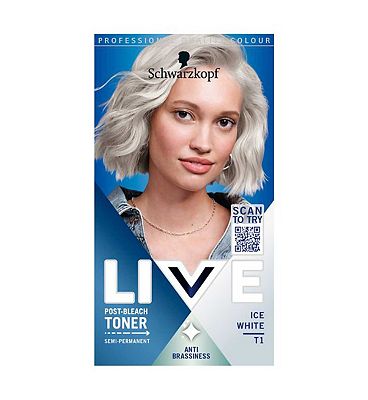 Schwarzkopf LIVE Ice White Hair Toner Post Bleach Semi-Permanent T1