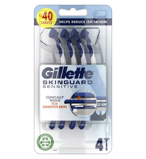 Gillette Skinguard Sensitive Disposable Razor x4