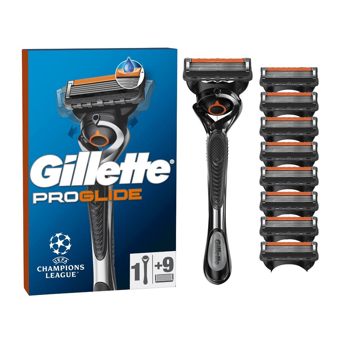 Gillette Proglide Value Pack, Razor + 9 Razor Blades - Image 4