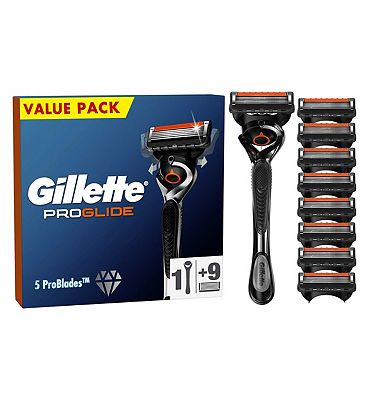 Gillette ProGlide Razor for Men 1 Gillette Razor 9 Blade Refills