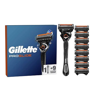 Gillette ProGlide Razor for Men 1 Gillette Razor 9 Blade Refills