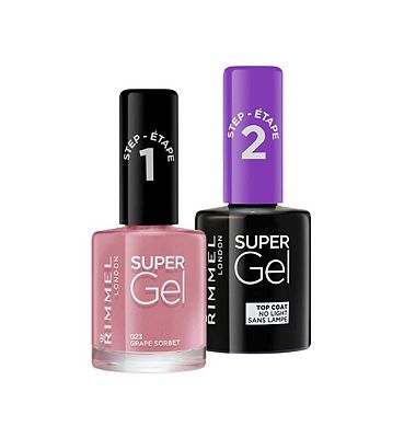 Rimmel London Supergel Grape Sorbet and Topcoat Duo