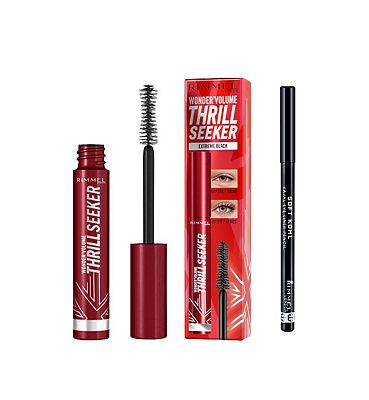 Rimmel London Thrill Seeker Mascara and Soft Kohl Eyeliner Bundle
