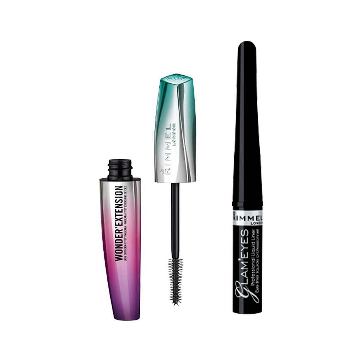 Rimmel London Wonder'extension Mascara And Glam Eyes Eyeliner Bundle