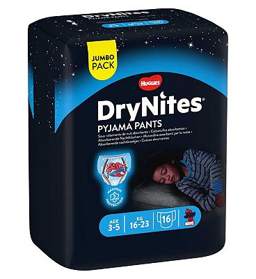 DryNites Pyjama Pants Jumbo, Boys, 3-5 years 16s