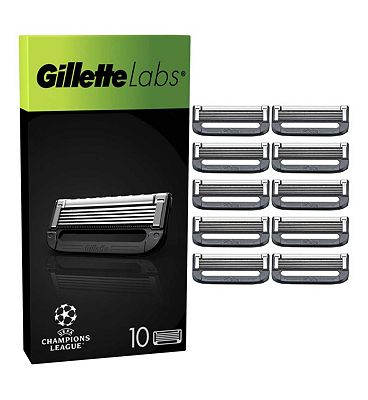 Gillette Labs With Exfoliating Bar And Heated Razor Blades 10 Refills