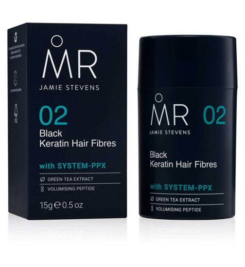 MR. Jamie Stevens Black Keratin Hair Fibres 15g