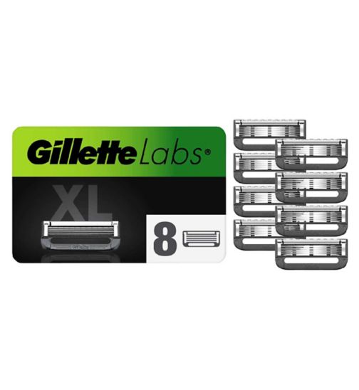 Gillette Labs With Exfoliating Bar And Heated Razor Blades 8 Refills