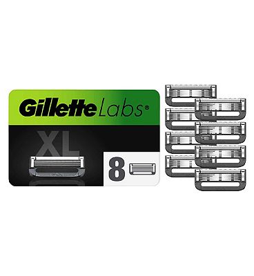 Gillette Labs With Exfoliating Bar And Heated Razor Blades 8 Refills