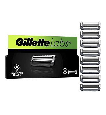 Gillette Labs With Exfoliating Bar And Heated Razor Blades 8 Refills